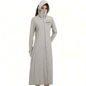 Vêtements de Protection solaire à séchage rapide longue Protection solaire peau vêtements de plein air respirant à capuche pêche à capuche éruption garde pour les femmes - Product Image 5