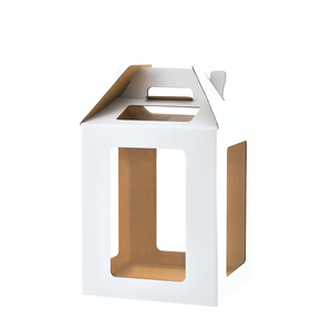 12x12x14 inch sóng bánh hộp dày bánh tráng miệng lớp bánh hộp đám cưới cao Bánh hộp với cửa sổ rõ ràng hiển thị - Product Image 6