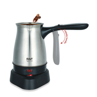 Carafe chauffante à café RAF R.7440, 600 ml, 400 W, poignée pliable, interrupteur marche/arrêt, nettoyage facile, chaleur uniforme pour la préparation quotidienne du café