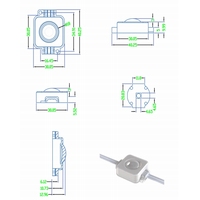 Luz LED RGBW SMD5054 Impermeable IP67 para Aleros, DC24V, Control por Voz y Aplicación, con Sensor, para Iluminación Navideña de Techos de Casas