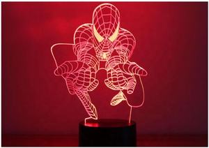 Personaggio del film personalizzato 3D Figure Made Model Toy Led Night Light OEM <span class=keywords><strong>Spider</strong></span> <span class=keywords><strong>Man</strong></span> Light Toy produttore - Product Image 3