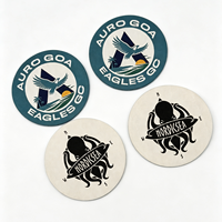 Écussons tissés gaufrés écologiques personnalisés pour marque de brasserie avec logo vintage, écussons thermocollants en gros
