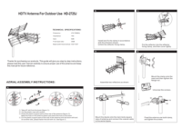 Antenne TV UHF extérieure Xinxidi Triple Yagi avec filtre intégré