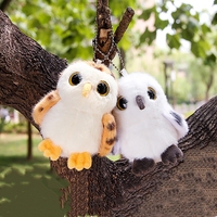 Peluche hibou réaliste, porte-clés hibou, animal en peluche, cadeau mignon, jouets en peluche pour machine à griffes pour enfants, porte-clés hibou en peluche
