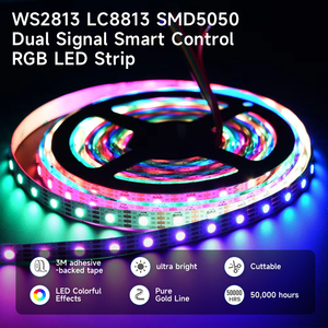 Striscia <span class=keywords><strong>LED</strong></span> Pixel RGBic WS2812b 8mm 12mm DC5V 30 60 144 <span class=keywords><strong>LED</strong></span>/m 5050 3535 DMX Indirizzabile Flessibile per Decorazione Interna - Product Image 1