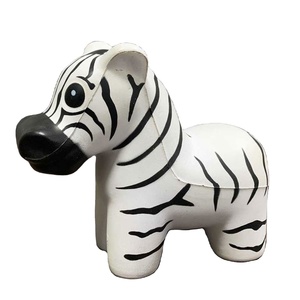 Jouet personnalisé avec logo de marque, figurine d'animal zèbre, jouet anti-stress en mousse PU non toxique, jouets à presser - Product Image 1