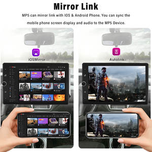 10.4 pouces MP5 Amplificateur GPS de lecture de voiture sans fil Fonction stéréo DSP Écran rotatif enfichable manuel Aide à la marche arrière Garantie 1 an - Product Image 5