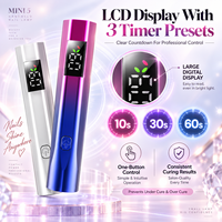 Sèche-ongles à affichage LED avec lampe UV Mini corps en métal plastique 3 réglages de minuterie Batterie longue durée à faible consommation pour usage domestique