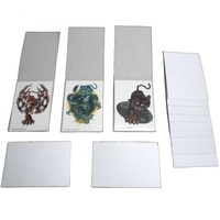 Manchons plats en carton blanc vierges OEM ODM standard 115x75x0.8mm pour cartes de tatouages plats et distributeurs automatiques