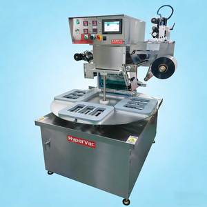 Automatic <b>Rotary</b> Tray Sealer Sealing <b>Machine</b> With Automatic Discharge For Food Trays Commercial Packaging Equipment SUS304 - Product Image 3