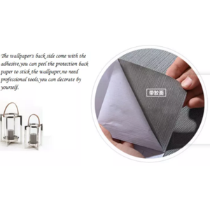 ฟิล์ม PVC ลายผ้าลินินสีเทาเข้ม แบบมีกาวในตัว กันน้ำและทนต่อการซีดจาง สำหรับตกแต่งเฟอร์นิเจอร์ - Product Image 5
