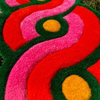 Tapis poinçon aiguille de designer de qualité étonnante Tapis tuftés en laine irrégulière pour la décoration de la maison Polyester moderne rond CN;ZHE