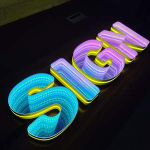 שלט לד RGB בהתאמה אישית, שלט אותיות לד מוארות, שלט צבעוני, לוגו תלת מימד, שלט אותיות לד עם מסגרת, שלט אותיות תלת מימד עם תאורת לד - Product Image 2