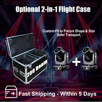 Avastron Beam 200W LED Sharpy Moving Head Light Gobo Prism RGB Halo Ring DMX512 Strobe Flight Case Wedding Party Stage Lights