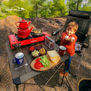 Mesa Plegable para Acampar al Aire Libre, de Aluminio 7075, Rectangular, Portátil, 69.5x69.5x56cm, Plegable y Ligera - Product Image 4