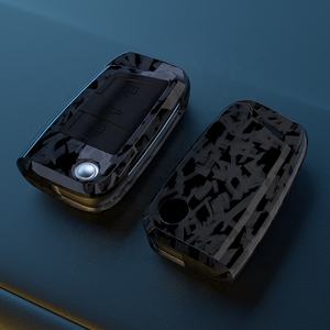 Housse de protection pour clé de voiture 4 boutons en fibre de carbone ABS mat pour Volkswagen VW Golf7 mk7 Seat Ibiza Leon FR 2 Altea Aztec Pour Skoda <span class=keywords><strong>Octavi</strong></span> - Product Image 2