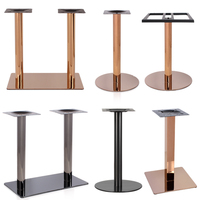 Haute qualité moderne métal fonte café Table à manger Base support industriel acier aluminium or Restaurant Table Bases