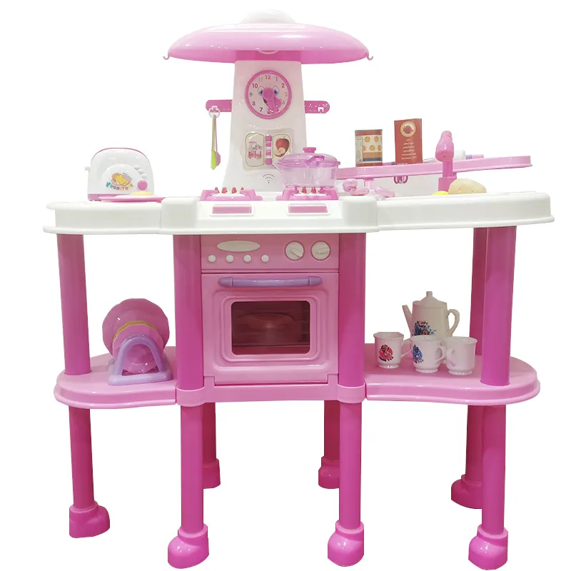 Mini muebles de cocina para niñas, juguete de cocina para el hogar, juego de cocina real, 2021