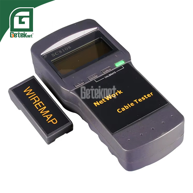 GETEKnet OEM LAN Ethernet Cable Speed Test Tool for RJ45/RJ12/BNC with Digital LCD Model 81112 (Gray/Black)