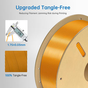 1kg Netweight Impresión 3D 1kg 1,75mm Color dorado Nuevas varillas de plástico de moldeo superior Varillas de plástico dorado PLA-F 330m de longitud - Product Image 2