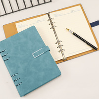 Carnet à spirales A5 en cuir personnalisé, 100 feuilles, avec anneaux, cadeau pour étudiants et usage professionnel