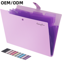 Classeur A4/Lettre Durable Multi-Pocket Snap Button File Folders Organizer Expandable Basic Office Stationery PP Binder Custom A5 Book