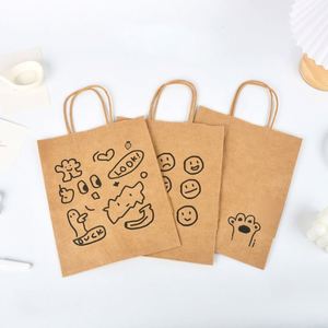 Bolsa de Papel Personalizada con su Propio Logotipo, Desechable, Ecológica, para Panadería, Comida Rápida, Bolsa de Papel Kraft con Asas Retorcidas - Product Image 3