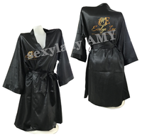 Robes de bain en satin de soie pour femmes, de haute qualité, personnalisées, sexy, style zodiaque, grande taille, vêtements de nuit pour femmes