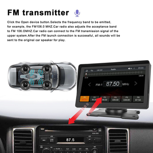 Podofo Wireless CarPlay Portable Car Radio 7" Carplay Screen Android Auto Voice Control BT AUX FM SD Wholesale OEM - Product Image 3
