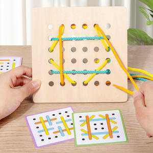 Jeu <span class=keywords><strong>de</strong></span> puzzle Montessori personnalisé en bois contre filetage humain pour enfants Jeu éducatif à cordes pour l'apprentissage des compétences <span class=keywords><strong>de</strong></span> vie Jouets pour garçons et filles - Product Image 6