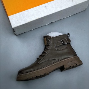 Modèle en cuir véritable, semelle épaisse en caoutchouc, style rétro, antidérapant, respirant, tige en tissu ultra fin, randonnée à la cheville, automne/hiver - Product Image 3