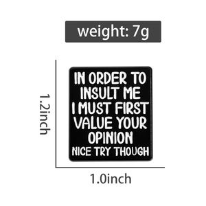 Drôle maladroit sarcastique citations émail broche créative dessin animé métal broche revers Badge bijoux cadeau pour les amis - Product Image 6