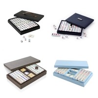 Jeu de Mahjong miniature de style américain avec tuiles en mélamine et emballage en boîte couleur PVC, option de logo personnalisé