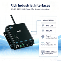 Passerelle LoRaWAN US915 SX1302 Multi-canaux avec liaison cellulaire 4G, RS485, RS232, LAN, montage sur rail DIN, ChirpStack, MQTT, YFL1410-4G