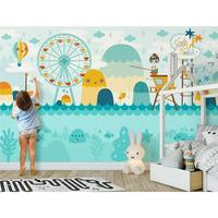 Papier Peint Mural 3D pour Chambre d'Enfants Garçons, Décoration Murale Autocollante Manga pour Salon et École