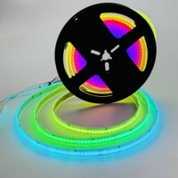 Bande LED COB RVB adressable ultra haute densité 576 LED/m DC12V, étanche IP67, flexible, pour décoration de bar, KTV, fête, personnalisable