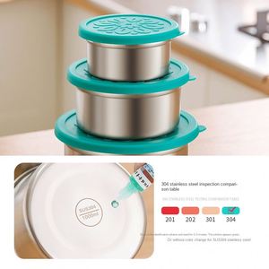Custom Food Grade Refrigerator Storage Frozen Sub-Packaging Food Sealed Thickened Stainless Steel Preservation Box <b>Lunch</b> Box - Product Image 3