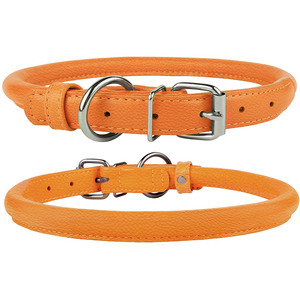 <span class=keywords><strong>Collar</strong></span> de Perro de Cuero Enrollado Nibao, <span class=keywords><strong>Collar</strong></span> Redondo Acolchado Suave para Cachorros, Apto para Todas las Tallas de Perros - Product Image 1