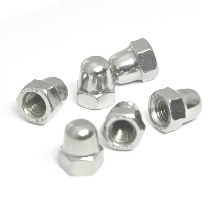 High Quality Decorative Turned Hexagon Domed Cap Nuts Stainless Steel DIN1587 Hex Domed Cap Nut