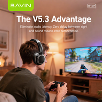 Headset Gaming Audio BAVIN Factory Wholesale BH69 40mm Hi-Fi Drivers V5.3 2.4G Dual Mode dengan Mikrofon