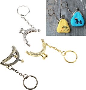 Mtsooning PCS Arch <b>Purse</b> Frame Silver Kiss Clasp Lock Coin Bag Metal Frame With Key Ring For DIY Craft Bag Handle Sewing X Cm - Product Image 6
