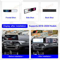 Double écran Android ID9 Car Radio Carplay Screen pour BMW 5 G30 G31 6 6GT G32 2017-2019 Multimedia Player GPS Navigation HeadUnit