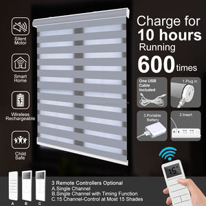 Stores zébrés motorisés Stores zébrés personnalisés Stores zébrés occultants à rayures fines <span class=keywords><strong>pour</strong></span> la maison et le bureau - Product Image 4