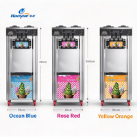 BQL268 1300W 10L 18-25L/heure, équipement vertical pour crème glacée molle, réservoirs en acier inoxydable de qualité alimentaire, couvercles indépendants