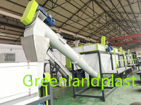Greenlandplast Machine de recyclage de plastique PET Lave-linge et déchiqueteuse Broyeur PET Machine à laver les déchets PET Machine à laver