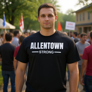 T-shirt Allentown Strong Community Support Prayer Design nera da uomo taglia M - Product Image 3