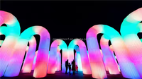 Arche gonflable lumineuse LED colorée pour décorations de fête, tailles personnalisables, facile à installer, réutilisable, étanche, garantie 1 an