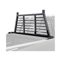 Auvent de voiture réglable en acier à persiennes noires pour benne de pick-up 59"-74.5" de large, ajustement universel, protection de la cabine arrière - Accessoires extérieurs essentiels