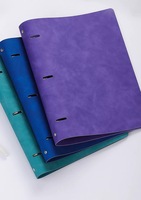 Carpeta de Hojas Sueltas A4 de 3 Anillas, Serie Colorida, Páginas Internas Desmontables, Papel Autoadhesivo Doble, Bloc de Notas, Carpeta de Almacenamiento