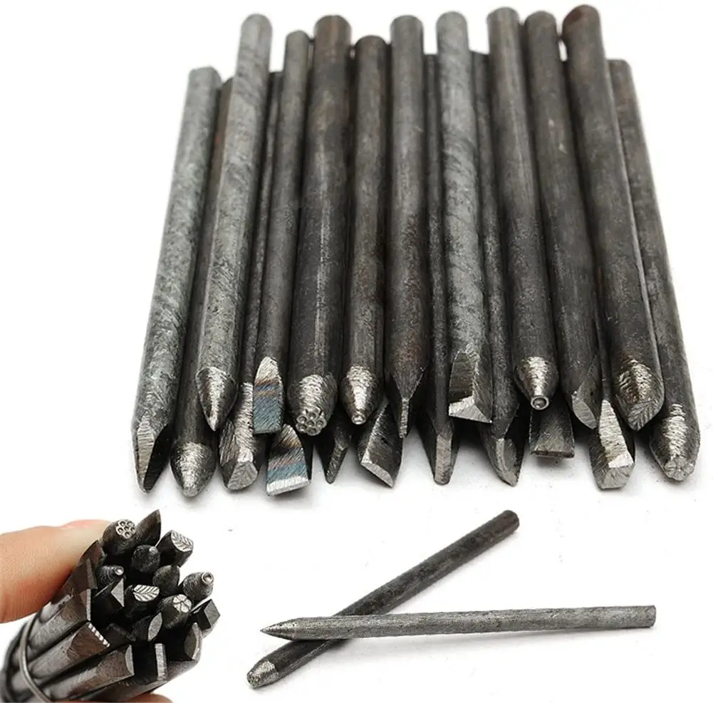 Steel embossing stamping stamps jewelry metal stamping tools DIY process tools 20 pieces/set of chisel diy jewelry making